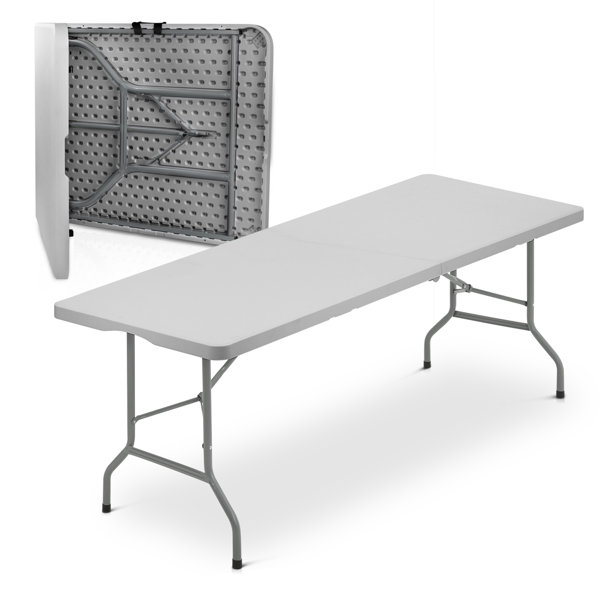 Bring Home Furniture 8Ft Heavy Duty Folding Table, Indoor Outdoor